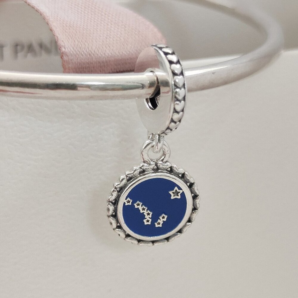 Pandora Alaska TOTEM & ALASKA FLAG Dangle Charm S925 Silver with box